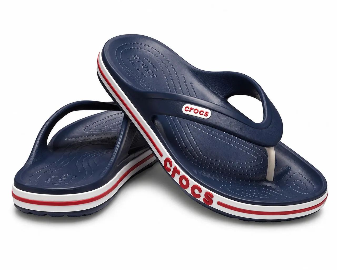 Chinelo Crocs Bayband Flip Azul