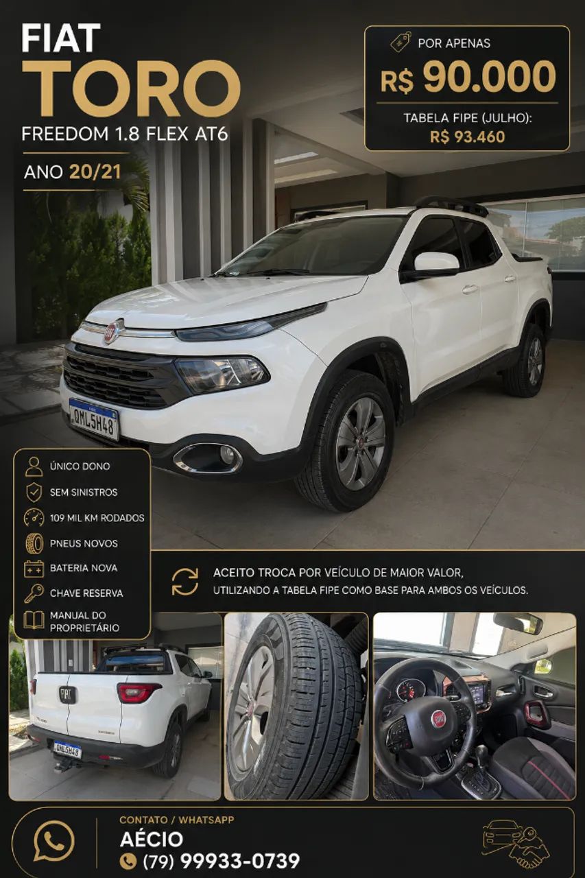 Fiat Toro Toro Freedom 1.8 16V Flex Aut. 2021