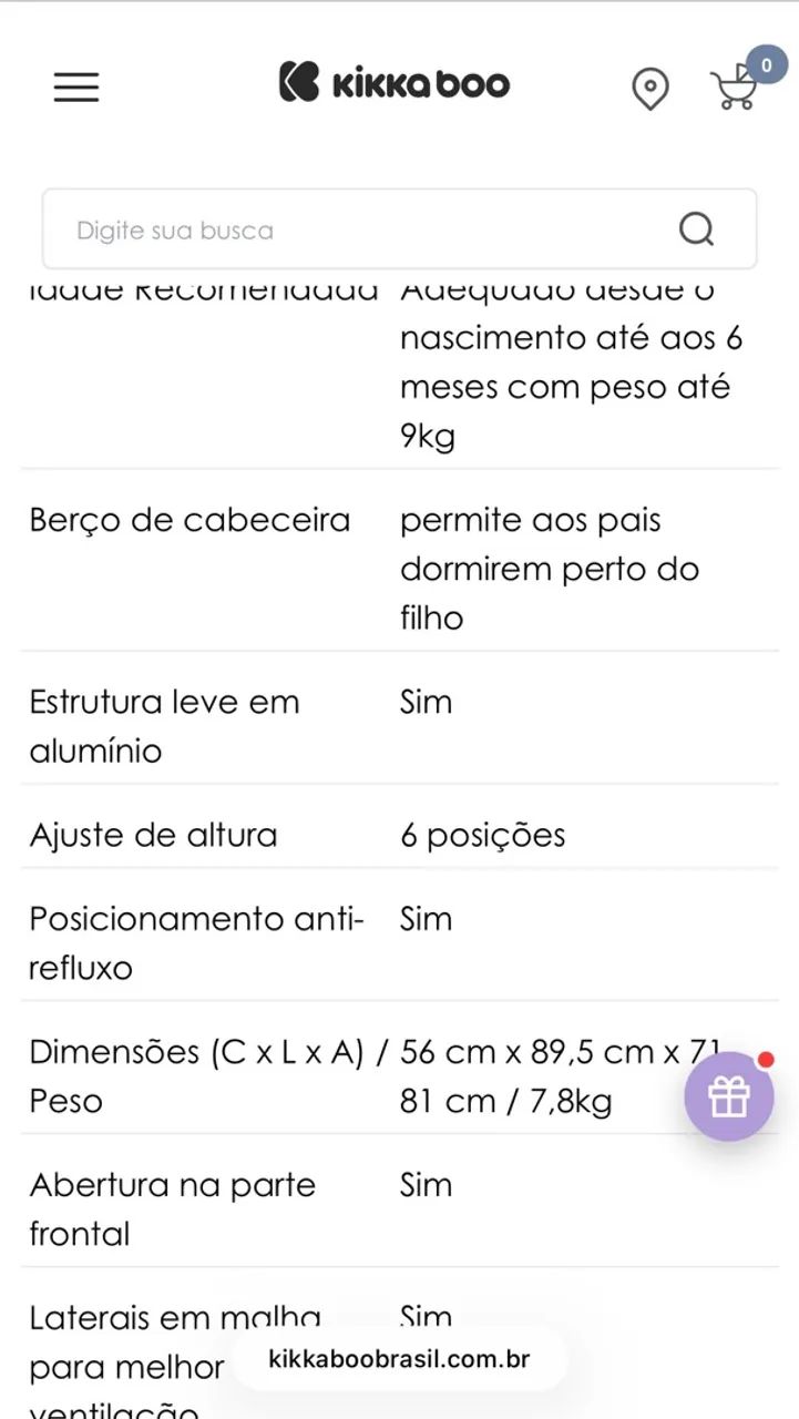 Mini berço portátil Kikka Boo  - Foto 4