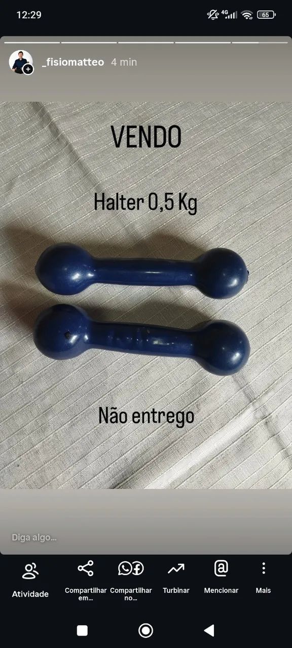 1 par de halter de 0,5 Kg