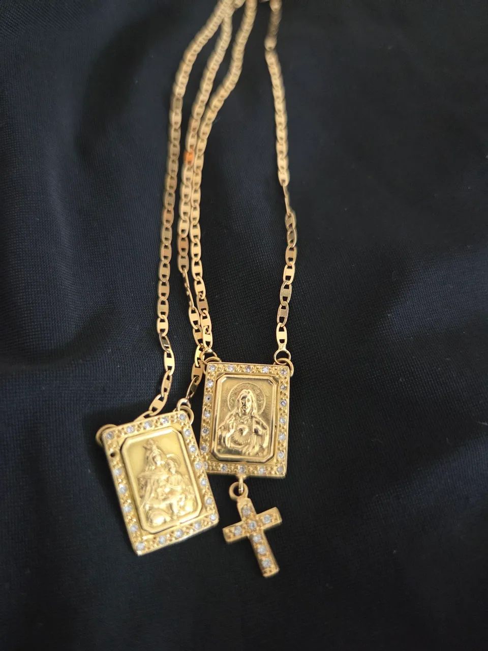Cordão de ouro escapulário  - Foto 4