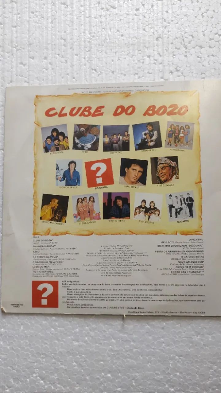 LP CLUBE DO BOZO - Foto 2