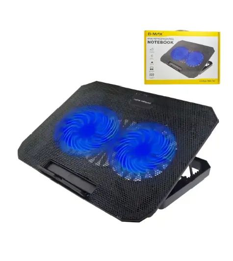 Base Refrigerada para notebook 2 leds Azul silenciosa - Foto 2