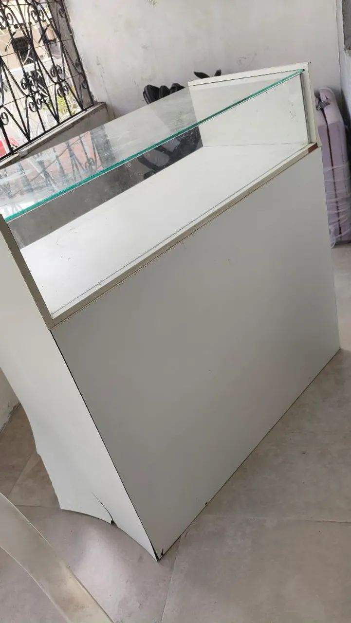 Balcão vitrine, Expositor comercial branco. - Foto 2