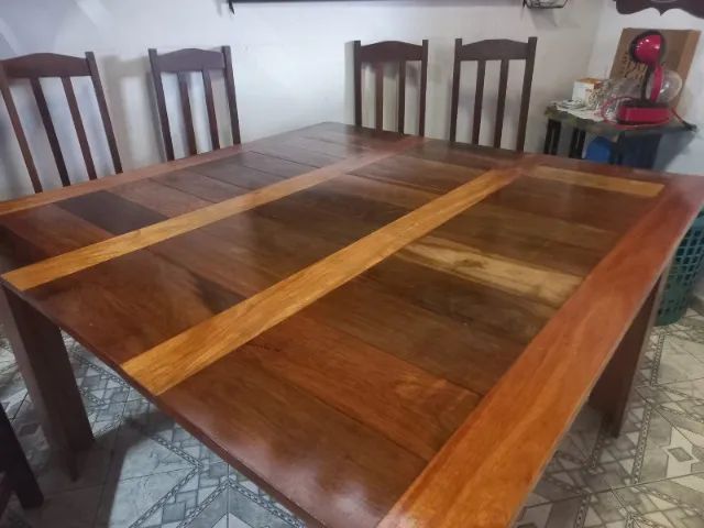 Mesa de madeira 8 lugares (Madeira de lei) - Foto 3