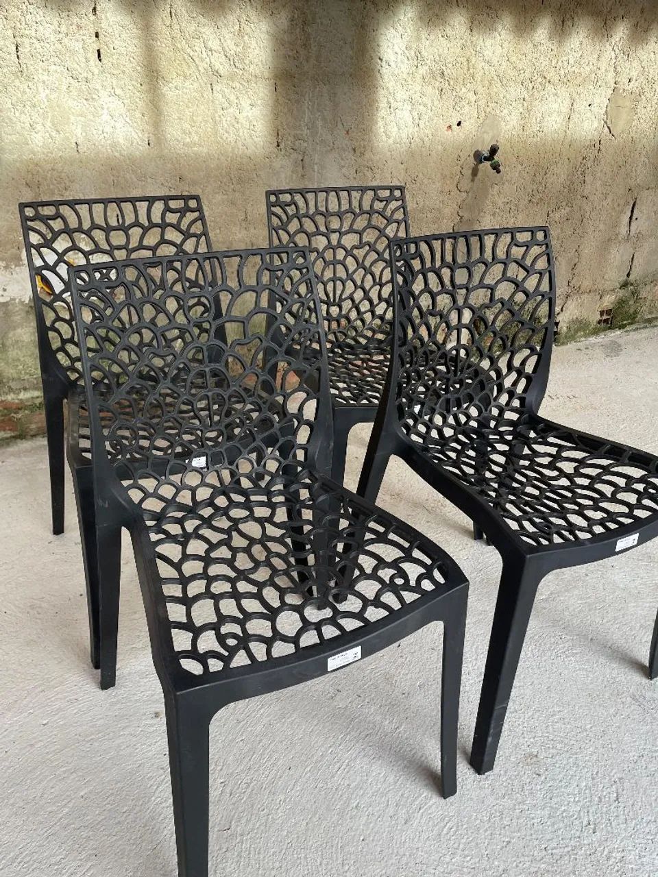 Kit 4 Cadeiras Coral (Preta)