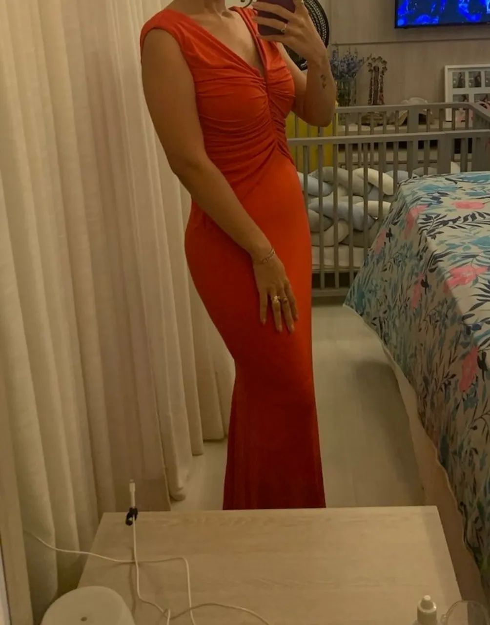 Vestido vermelho longo Alphorria - Foto 3