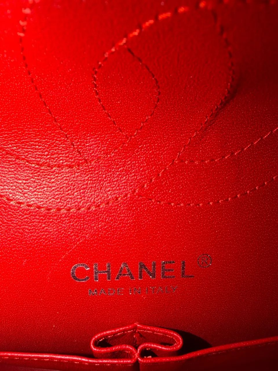 Bolsa Chanel vermelha flap - Foto 3
