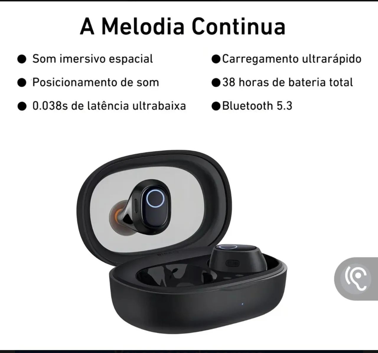 Fone Bluetooth Baseus WM03  - Foto 3