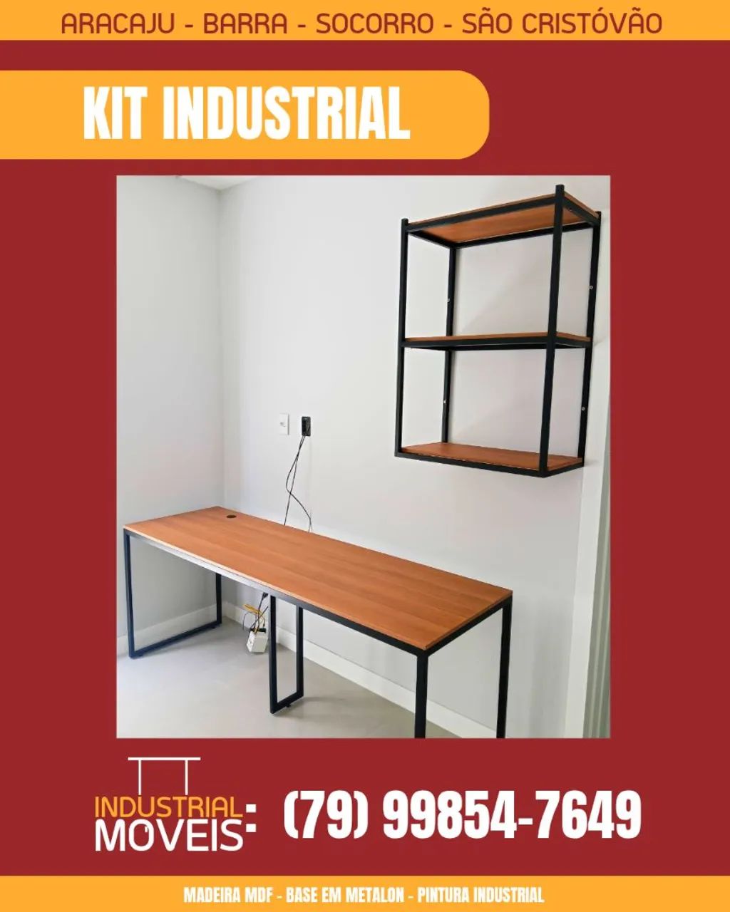 Kit industrial- mesa + suporte