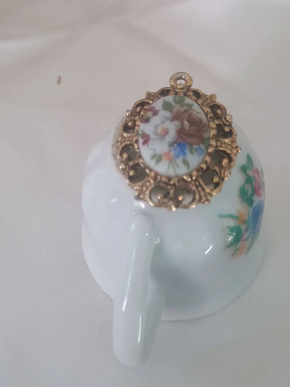 Pingente aramado porcelana vintage  - Foto 4