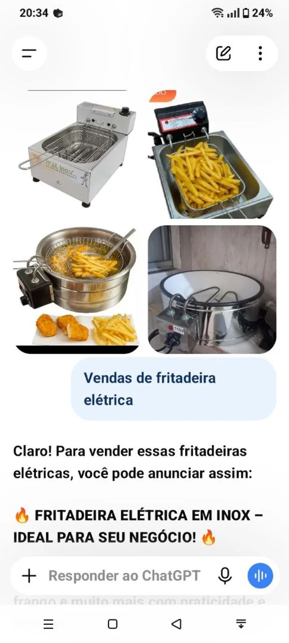 Vendas de fritadeira elétrica 