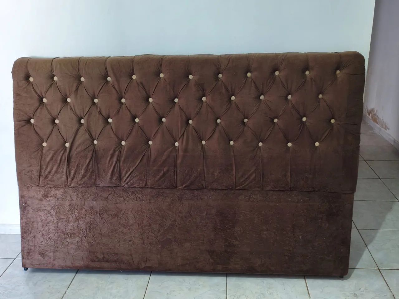 Cabeceira no Suede  Tamanho King