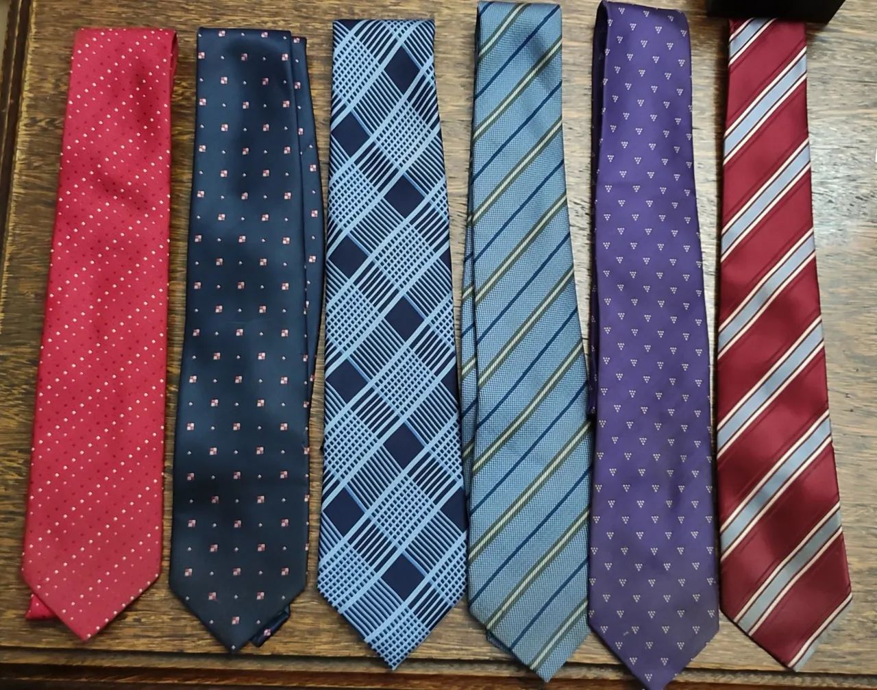 Kit 6 Gravatas Sociais Masculinas Elegantes - Ótimo Estado