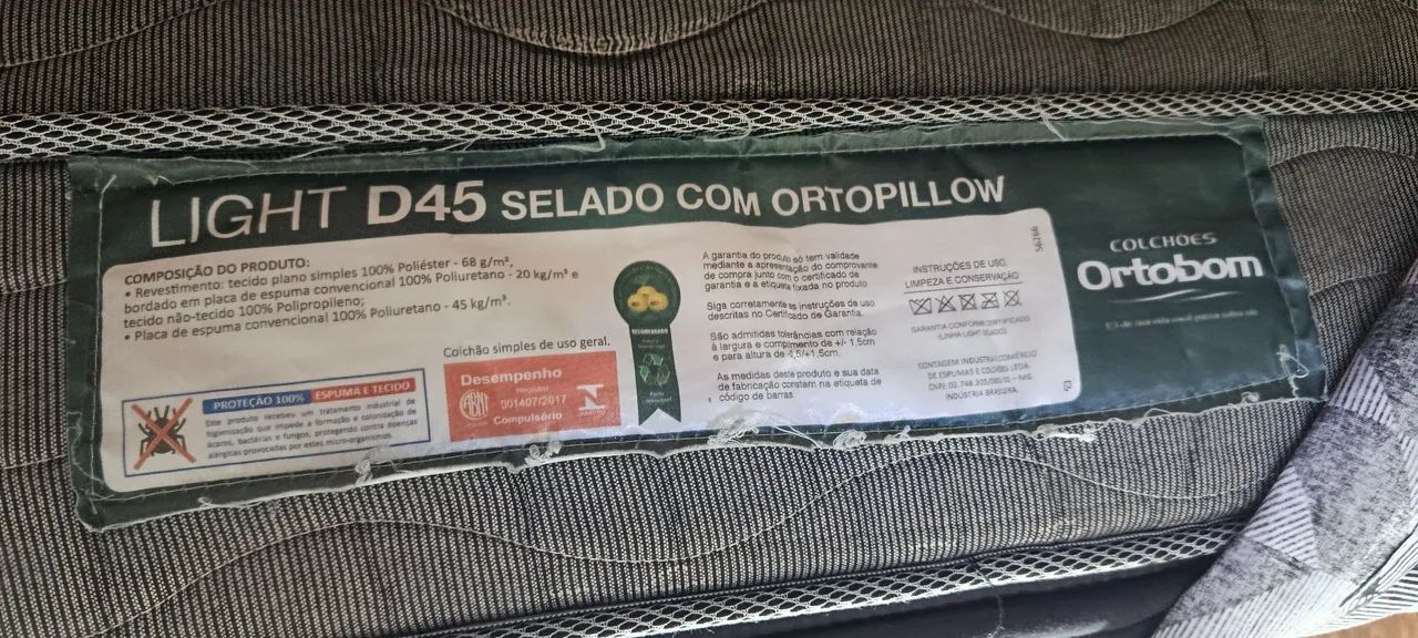 Cama de casal usada colchão D45, com base - Foto 3