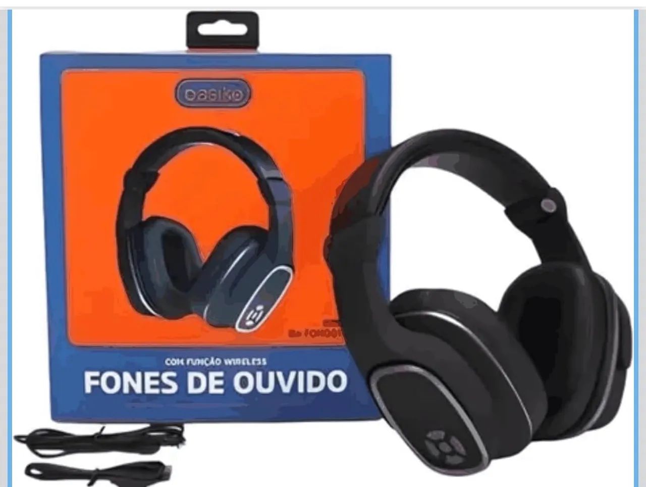 Fone de ouvido Basike bluetooth vira caixa de som - Foto 2