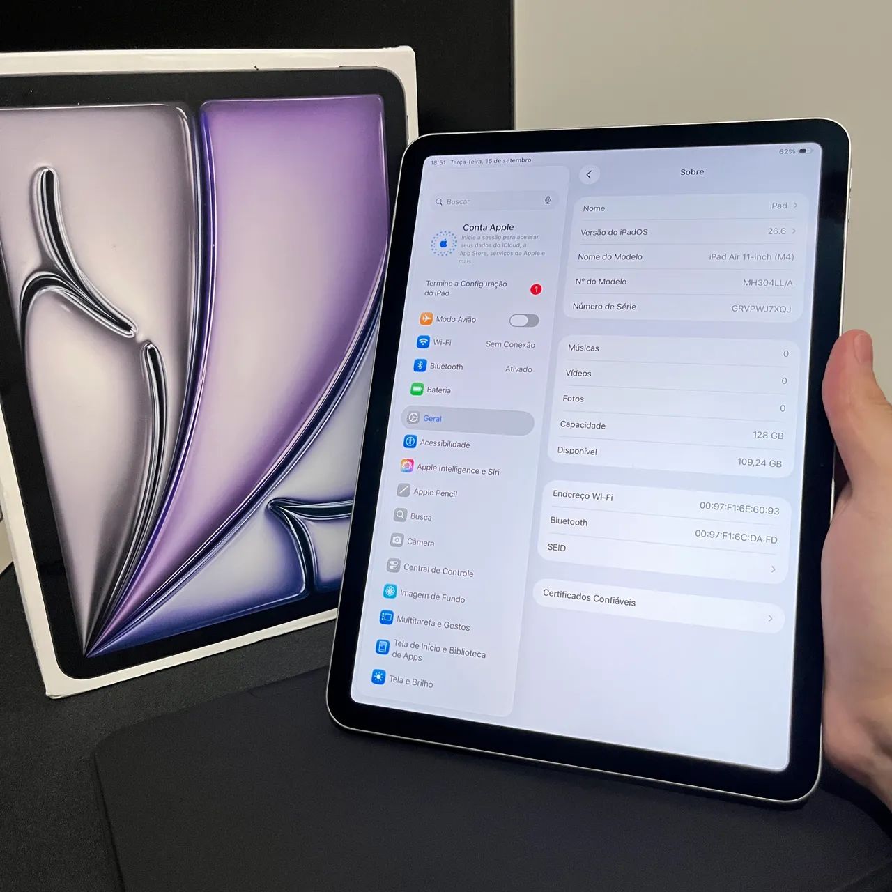 IPAD AIR M4 PRATA (2026) 128GB - GARANTIA APPLE + CASE DE BRINDE - Foto 4