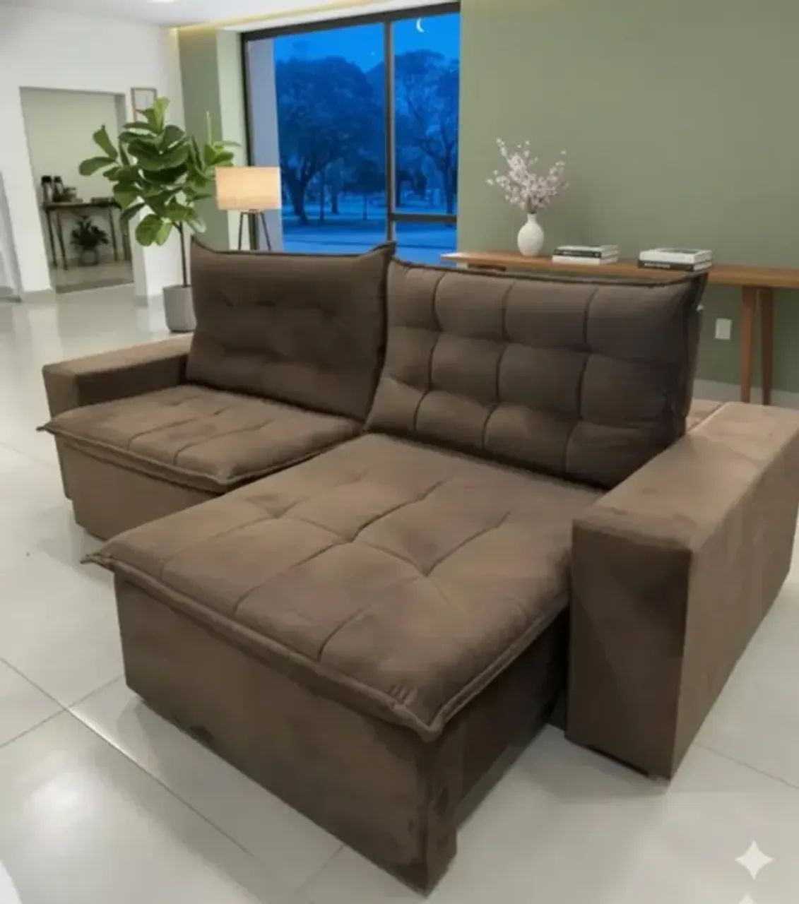 Sofá retratil e reclinavel  com molas caemum