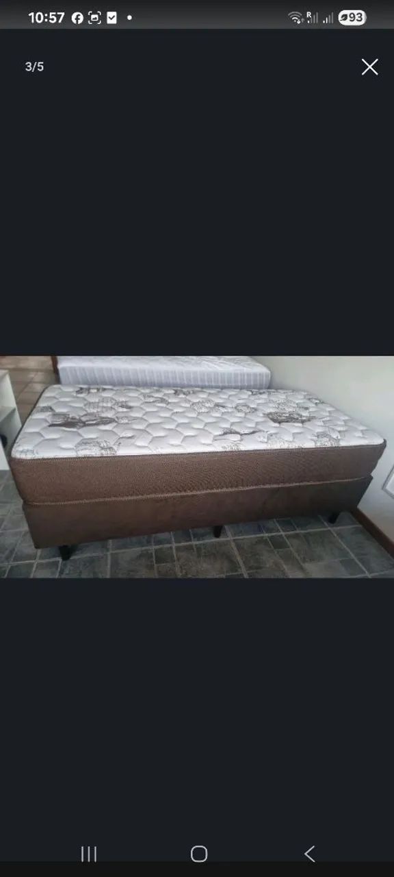 Vendo Cama Box Casal + Colchão Ecoflex em Ótimo Estado