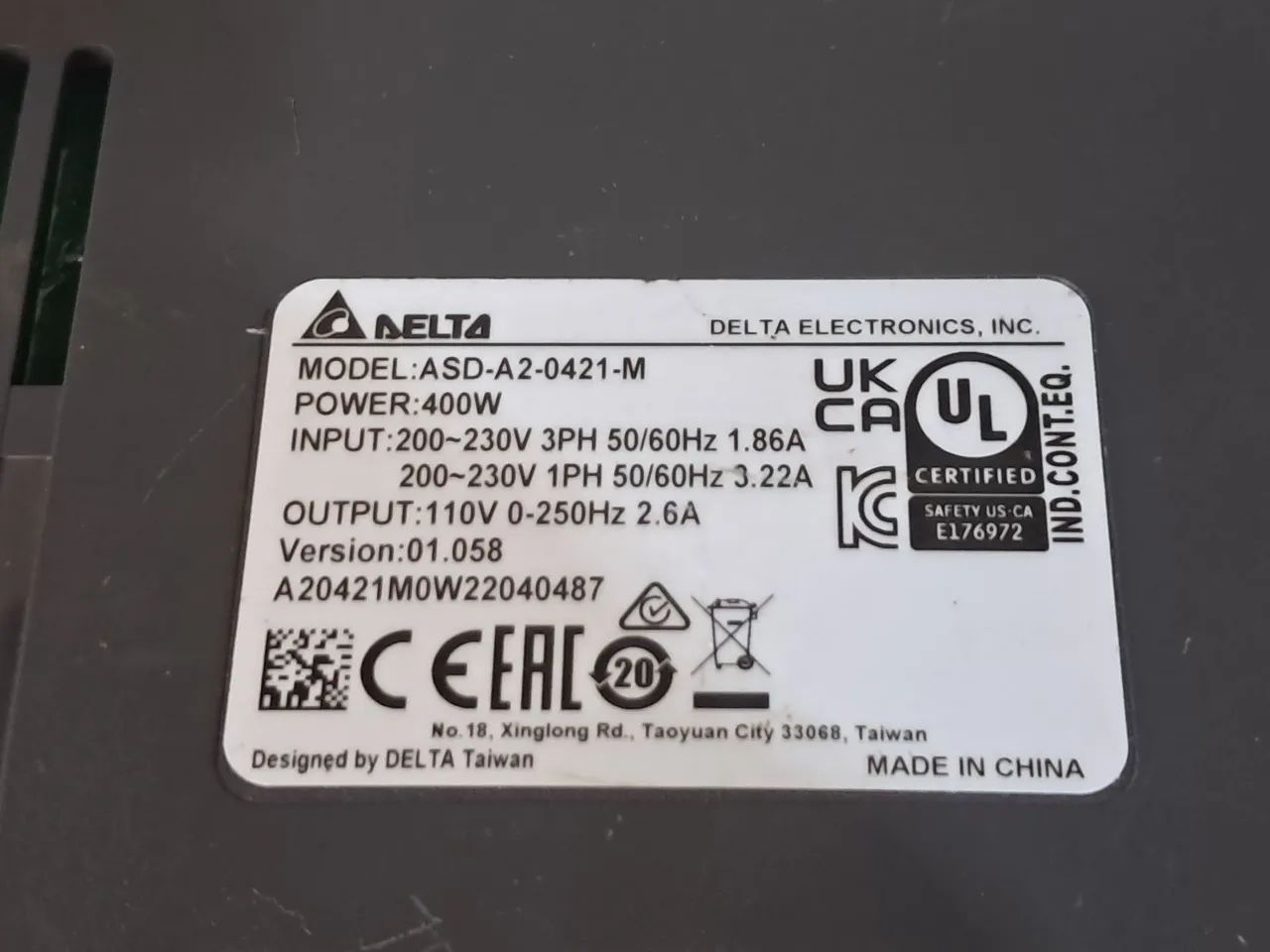 Servo driver Delta 400W - ASD-A2-0421-M - Foto 3