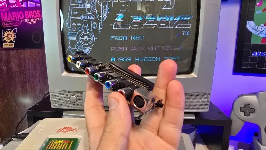 PC Engine NEC funcionando 100% + controle + Flashcart/everdrive + adaptador componente - Foto 5