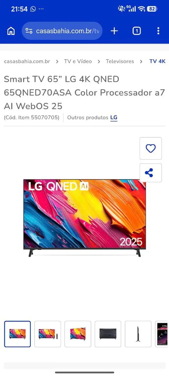 TV LG 65 POLEGADAS 70ASA - Foto 4