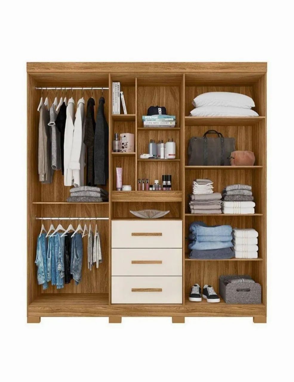 GUARDA ROUPA COM ESPELHO LINDO E NOVO - Foto 3