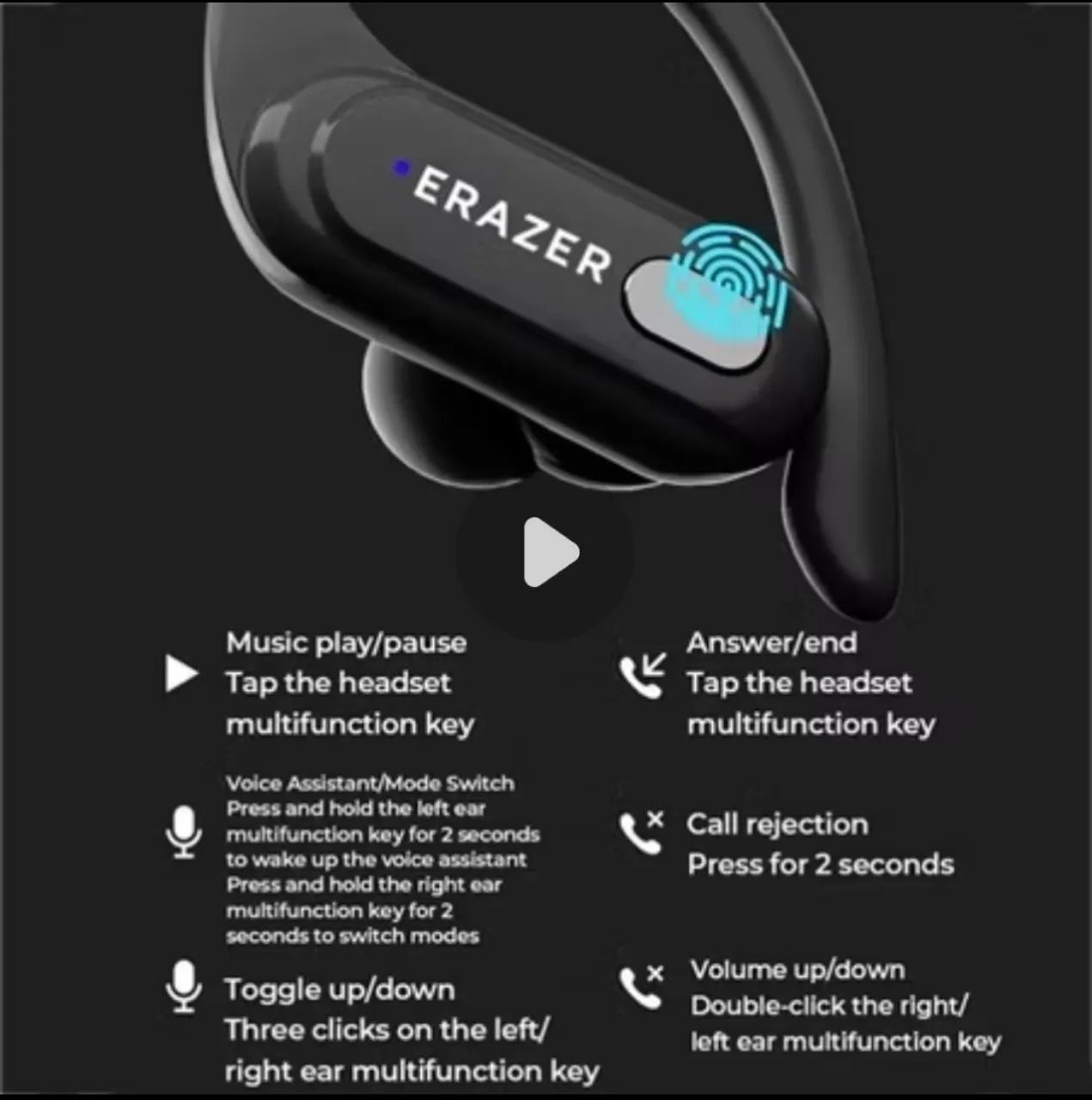 Fone bluetooth Erazer R$ 75 - Foto 3