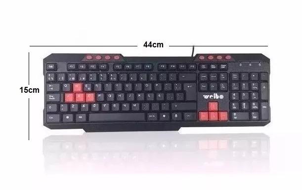 (NOVO) Teclado Gamer Com Fio Usb 2.0 Multimídia Weibo Fc-536 - Foto 2