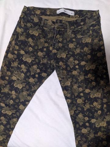 Calça Pool Feminina Floral Camuflada Tam 40