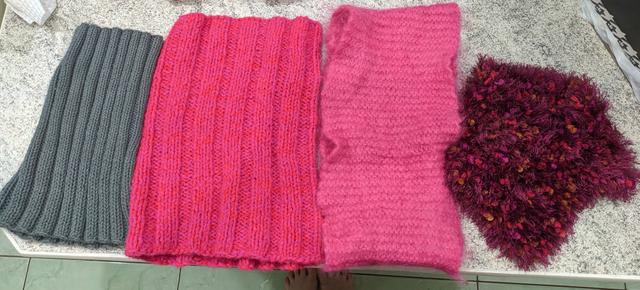 4 Golas de Tricot Lã