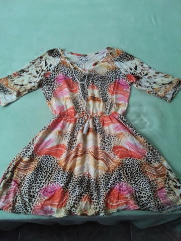 Vestido curto estampado