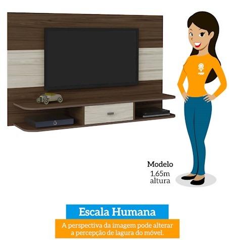 Painel para Tv Com suporte direto de Fabrica cor Amendoa Modelo Studio - Foto 2