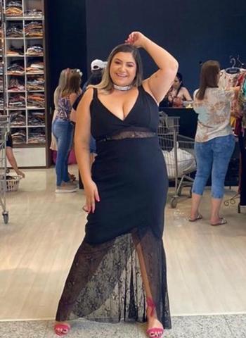 Vestido longo plus size