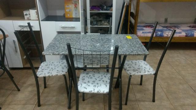 Biel Móveis# Mesas de pedra ,novas, com 4 cadeiras, promoção, a partir de R$ 249,00 - Foto 4