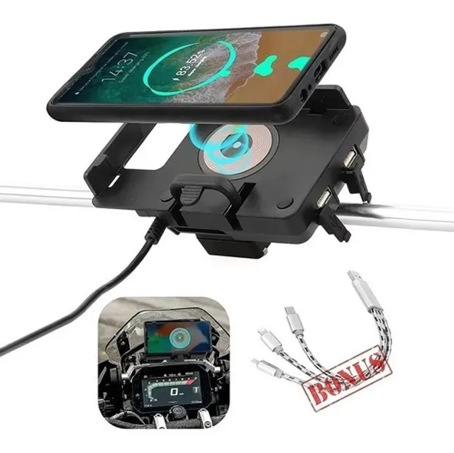 Suporte Celular Por Indução P/ Bmw Gs1200 1250 F850 Xr 1000