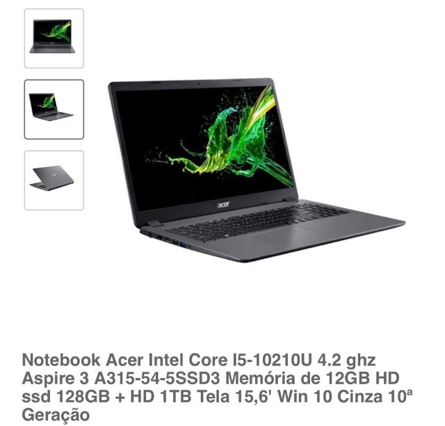Notebook Acer intel core I5-10210U 4.2ghz Aspire 3  - Foto 6