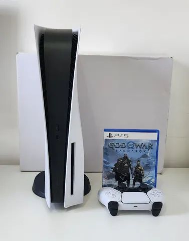 Console Sony PS5 Edição Digital + God of War Ragnarök, Branco +