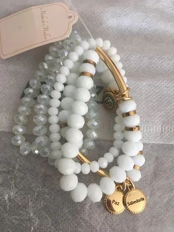 Pulseira força Fé , sabedoria , paz e Amor  - Foto 4