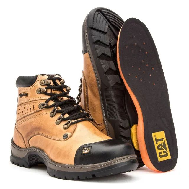 Bota Caterpillar Robust em Couro - Cinza em Promoção na Americanas