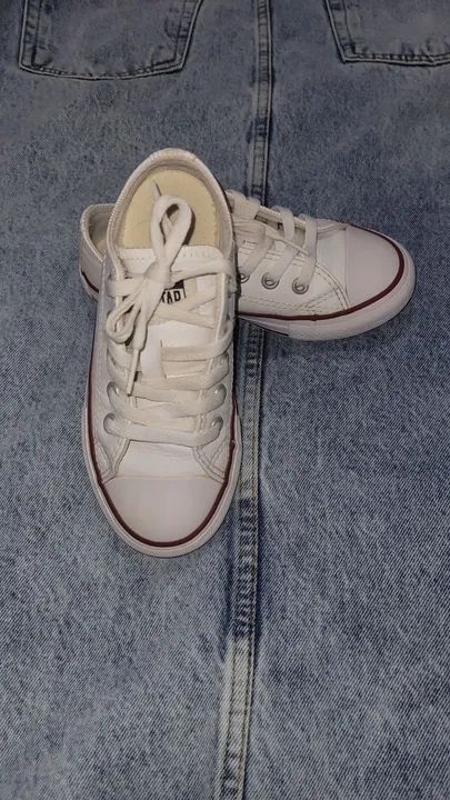 Allstar branco de couro - Foto 5