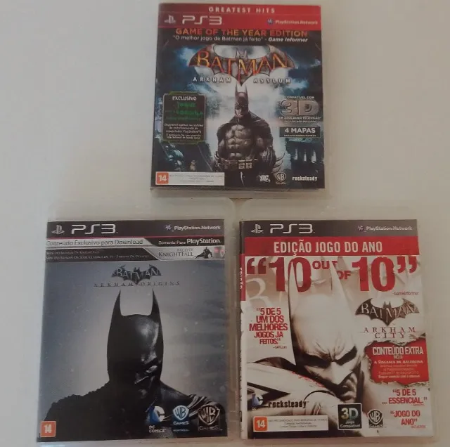 Batman Arkham - Pacote com Três Jogos