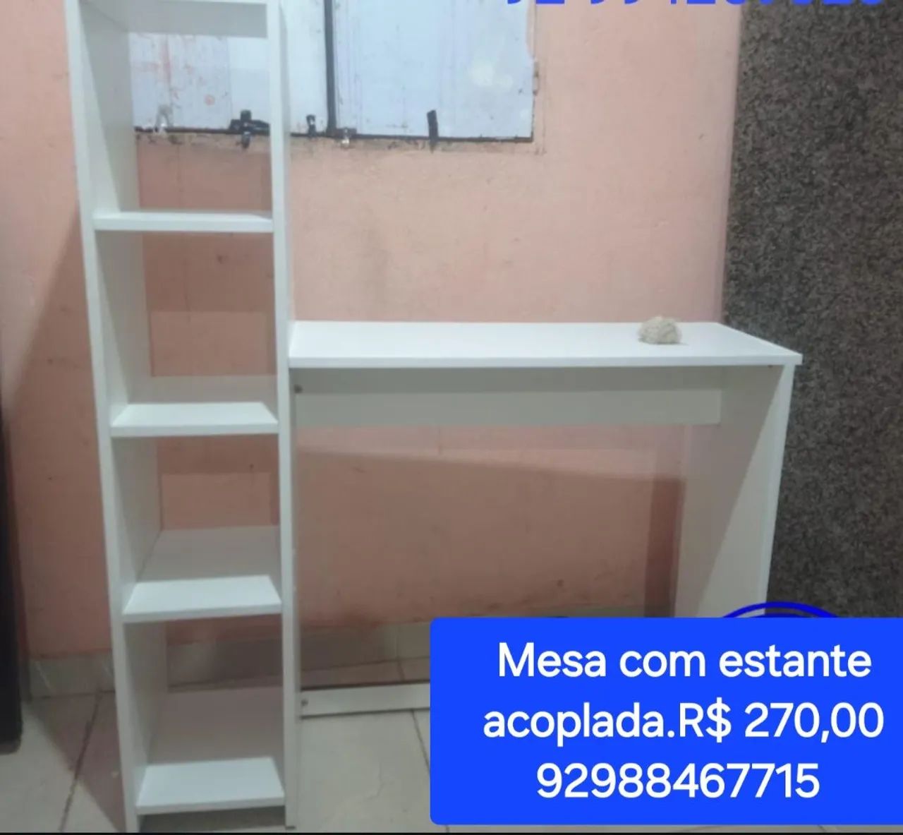 Mesa com estante acoplada (Direto da fábrica )