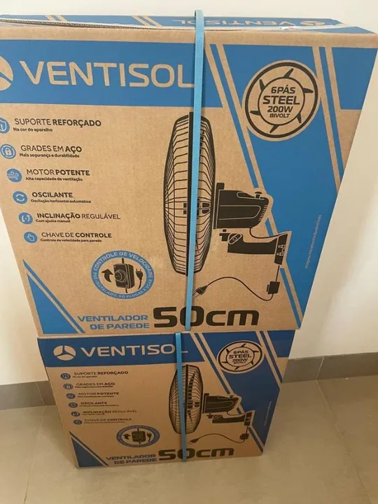 Ventilador de Parede Bivolt 50cm 6 pás 200w Steell
