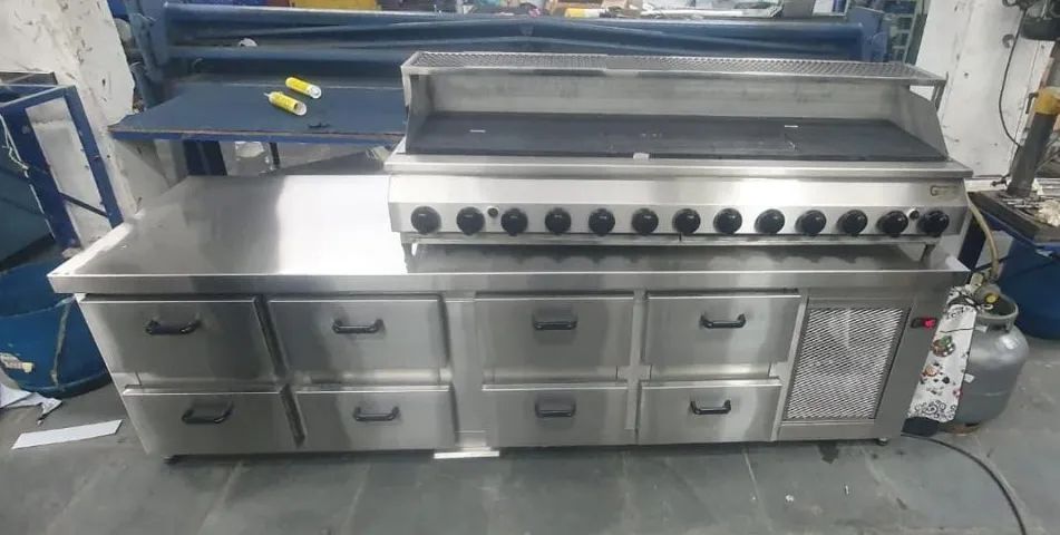 Balcão de encosto, gaveteiro refrigerado aço inox. - Foto 2