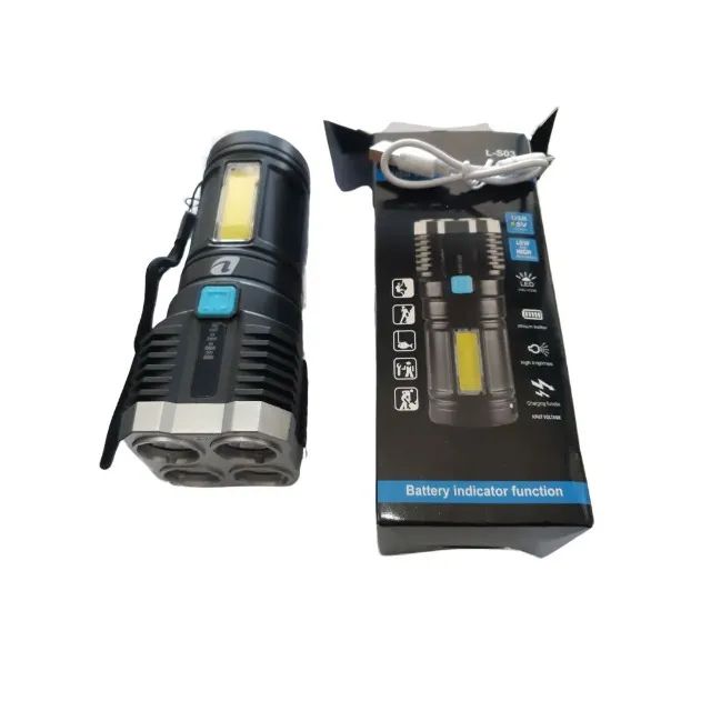 Lanterna Led 4 nucleos Recarregavel prova d agua - novo - Foto 2