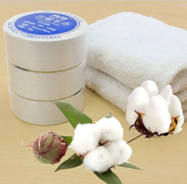 EDC Toalhinha de rosto  comprimida não tecida descartável branca ideal para KIt de Primeir - Foto 4