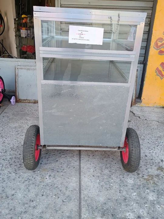 Carrinho de venda com vitrine para comercio - em ótimo estado! - Foto 3