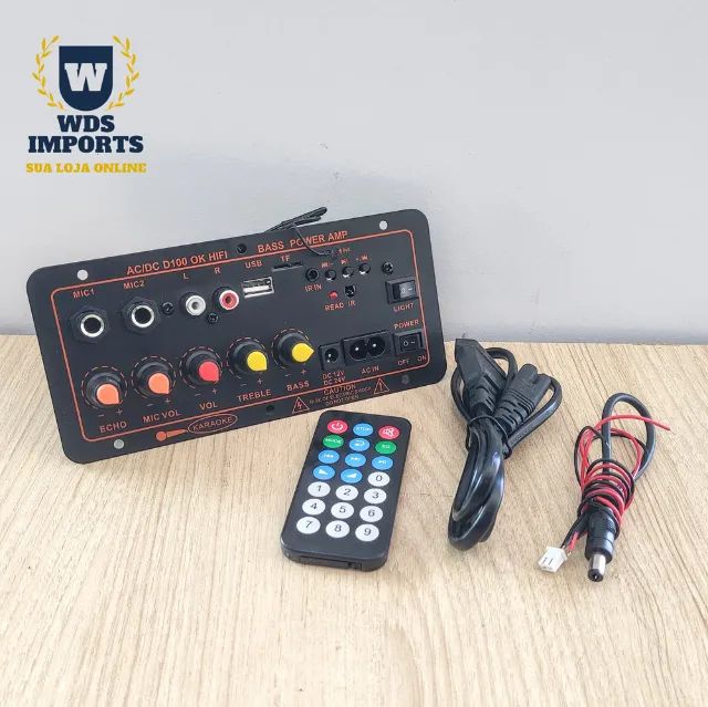 Placa de Som Amplificadora de Áudio 200W Bluetooth MP3