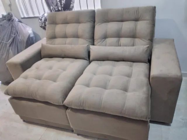 IMPERDÍVEL - SOFA NOVO RETRÁTIL E RECLINÁVEL  - SOFA 3 LUGARES  - Foto 2